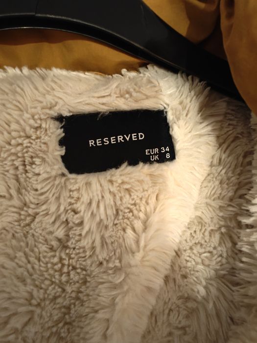 Kurtka parka zimowa Reserved r.34 musztardowa