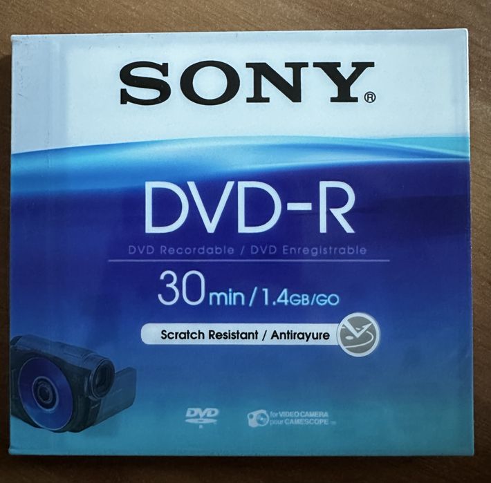 SONY DVD-R DMR30b/x ae 30min/1,4gb/go 12szt