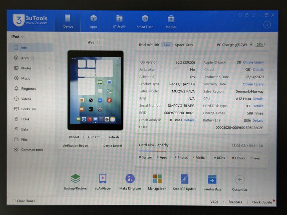 iPad mini 5 (A2133) - 64GB - faktura VAT 23%