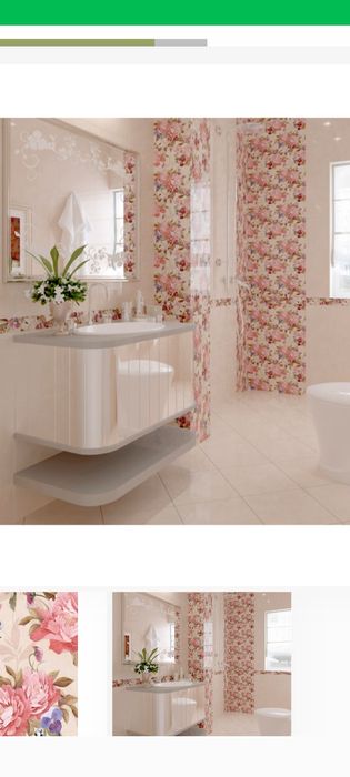 Плитка для ванны Golden tile troyanda flowers 601061 плитка кахельна