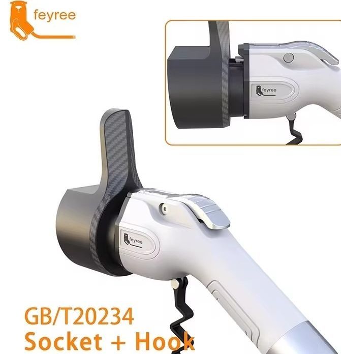 Suporte + gancho para cabo