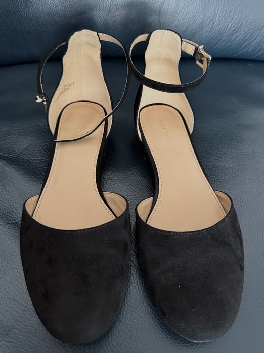 GRACELAND- rozm 38- eleganckie zamszowe buciki damskie