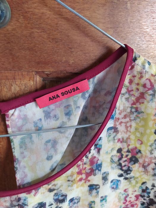 Blusa alças multicor marca Ana Sousa XL Nova