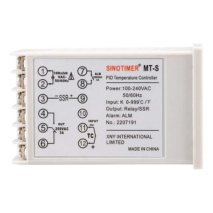 PID регулятор SINOTIMER MT-S 100-240V Relay/SSR, цифровой регулятор