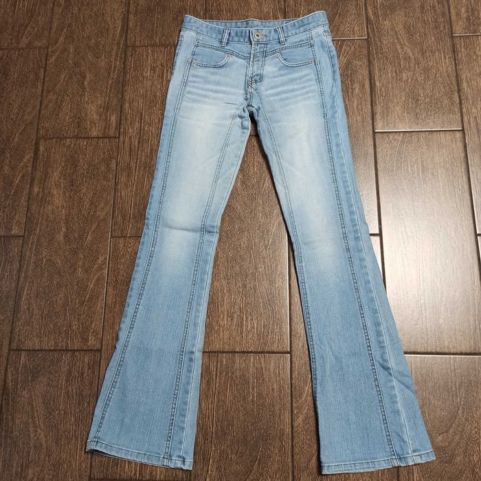 Брендовые джинсы JEAN LOUIS Италия! Оригинал! Голубые Клеш Женские