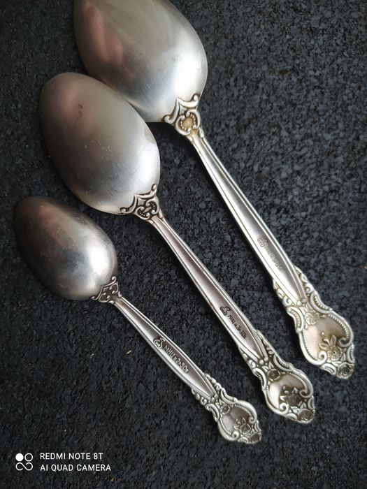 ложки мельхиоровые "Троянда".мельхиор,МНЦ.СССР