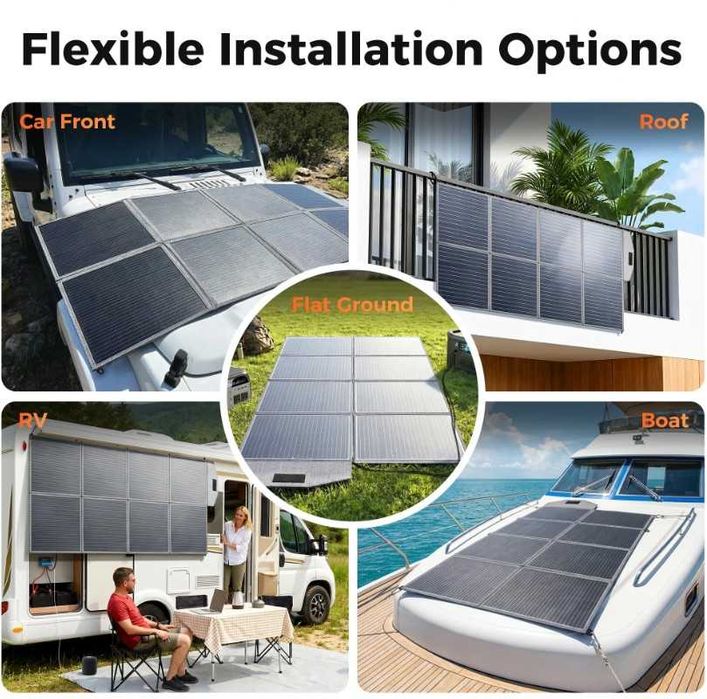 Painel Solar Dobrável 400W 41V - 48.4V Monocristalino IP65