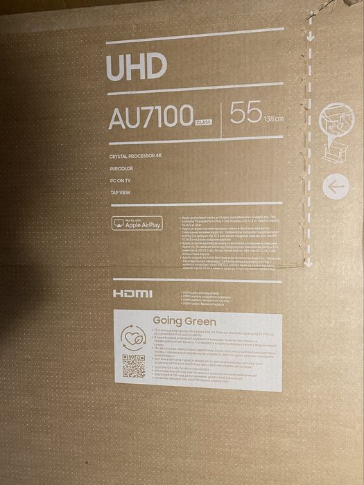 Телевизор Samsung UHD AU7100 Смарт ТВ