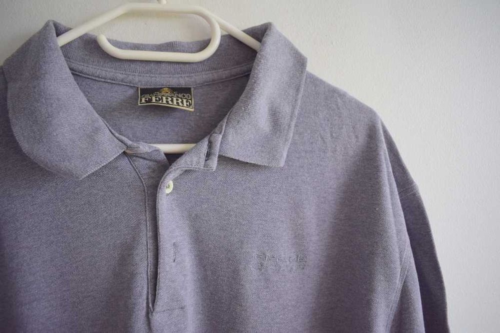 Gianfranco Ferre koszulka polo t-shirt szara 2xl
