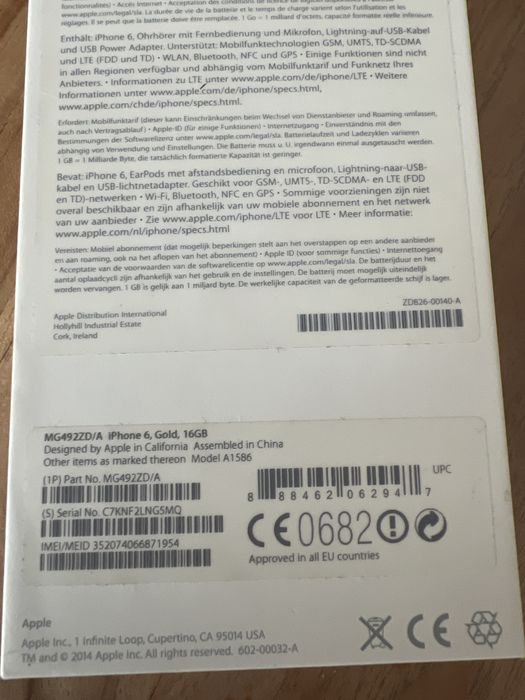 Pudelko do iPhone 6 16GB