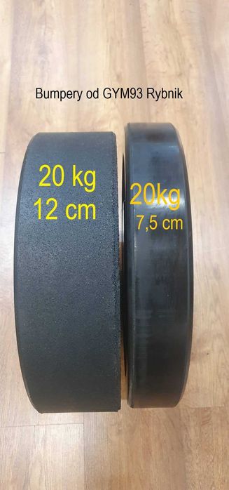 Talerze Ogumowane Nowe Bumpery Cienkie Olimpijskie Siłownia 5-25 KG!