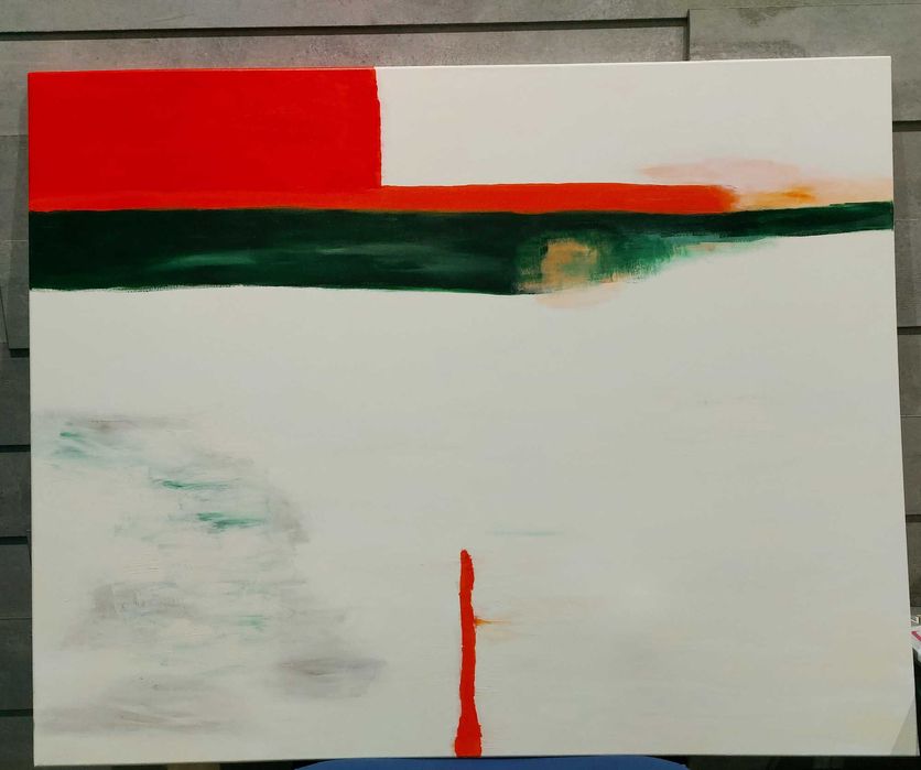 Abstrakcyjny obraz akrylowy