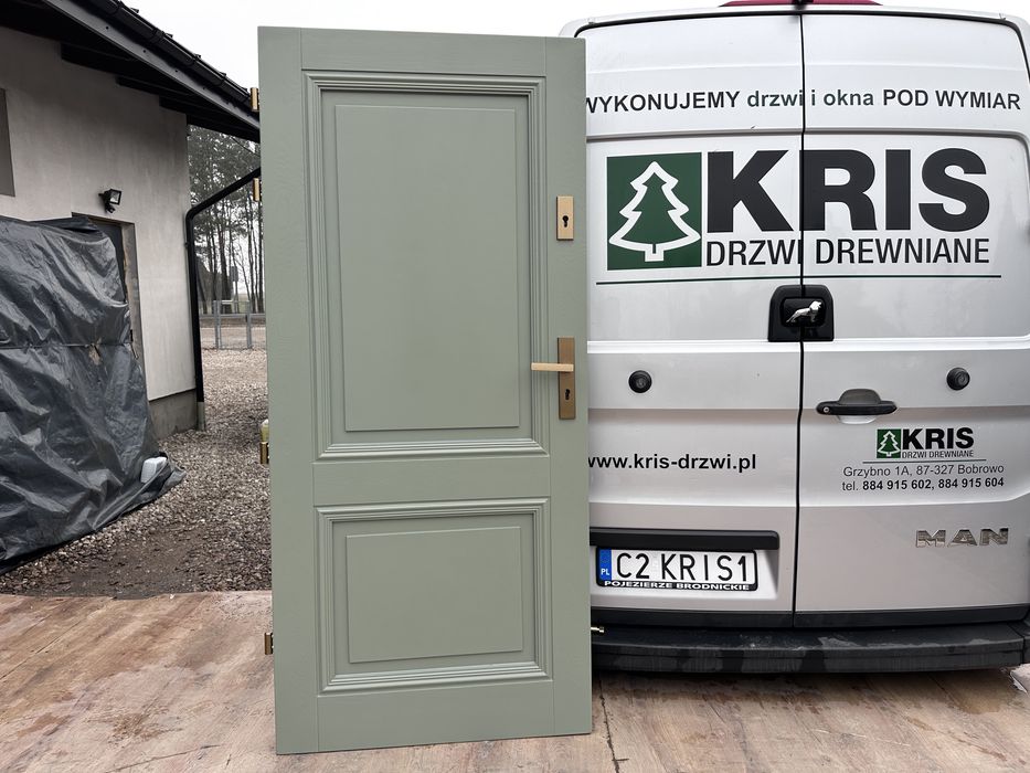 Drzwi zewnętrzne drewniane grube 75 mm każdy kolor ral ncs Czyste powietrze Cała Polska
