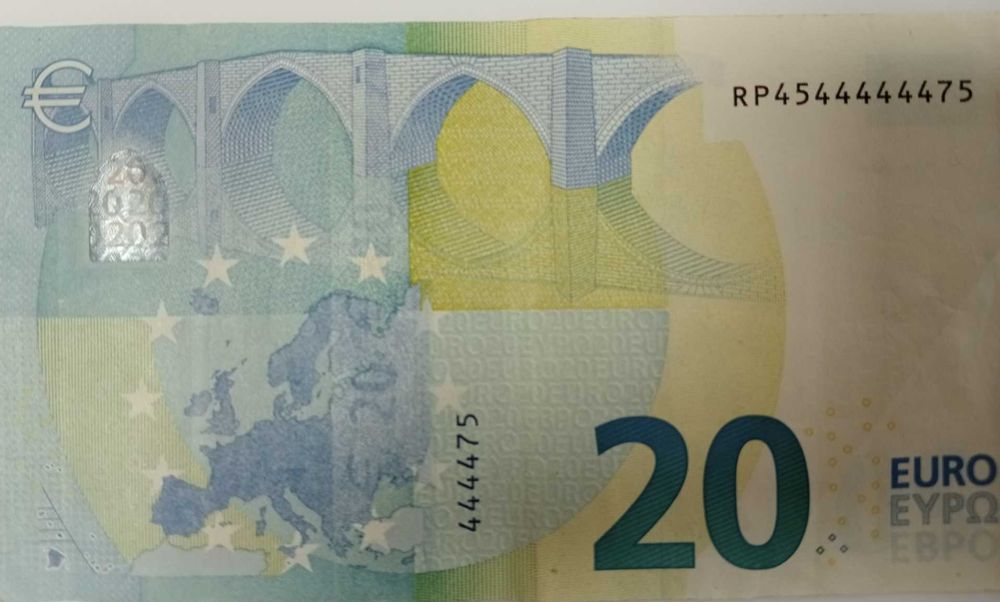 nota de 20 euros rara