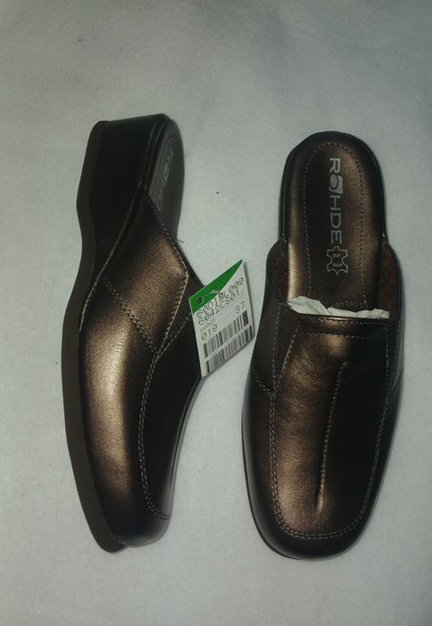 Rohde капці шкіра тапочки сабо мюлі р.38, 39