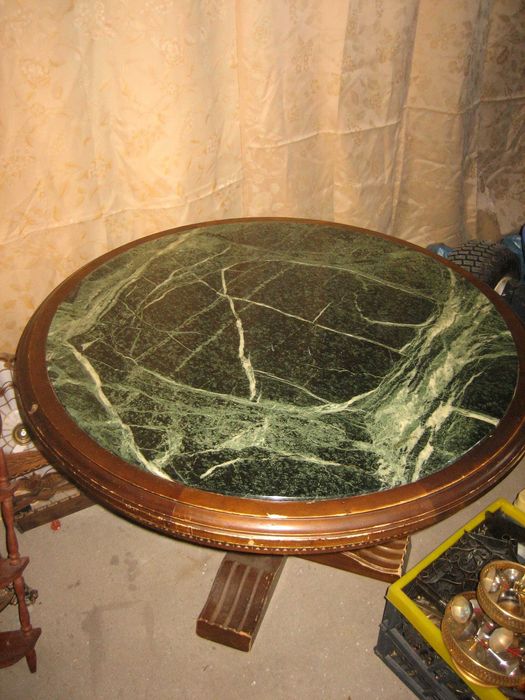 stół  marmur zielony blat