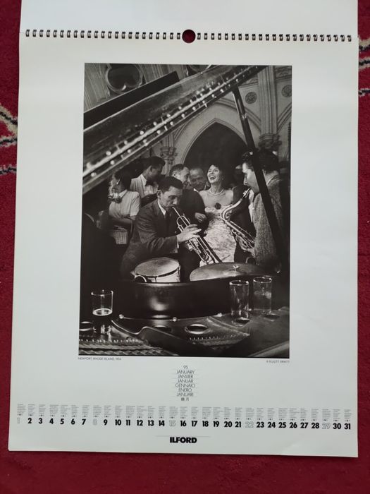 Calendário de parede Ilford 1995