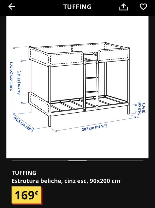 Beliche IKEA TUFFING c/ colchões