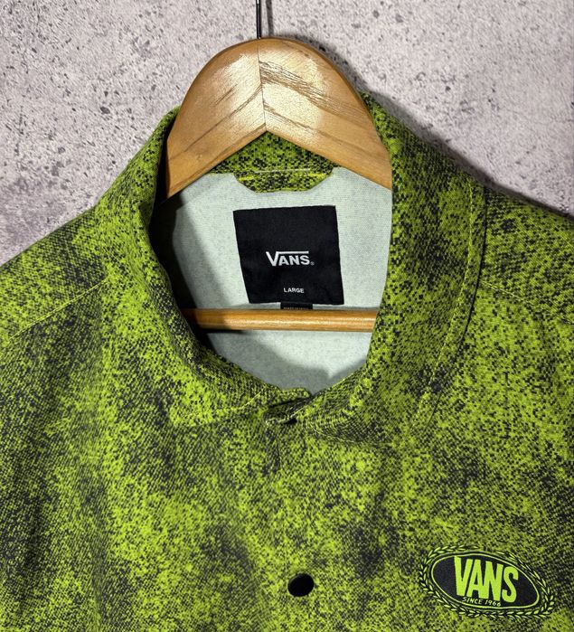 Чоловіча куртка вітровка овершот VANS Torrey Skate Acid Wash Jacket оригінал розмір L новий стан зелений колір