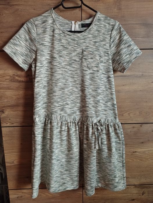 Liti 152 158 sukienka krótki rękaw dresowa bawełniana