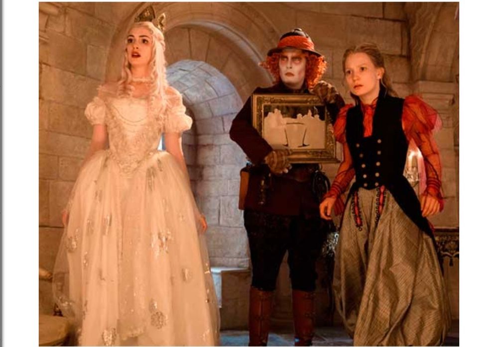 Traje disfarce da Disney de Alice do pais das maravilha (através do es