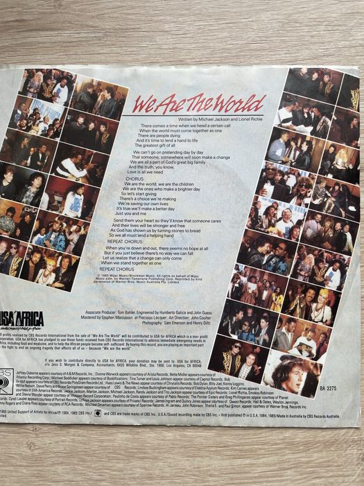 USA for Africa płyta 7’’