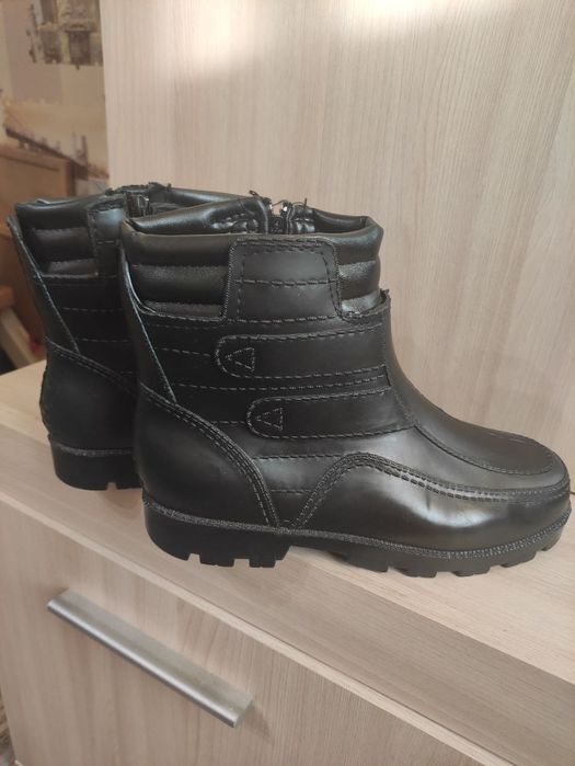 Ботинки резиновые женские/мужские водонепроницаемые черные  EMEK