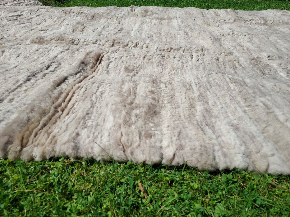 Dywan XXXL Skórzany Naturalna Skóra Owcza Dywan Tkany Ręcznie Wełna