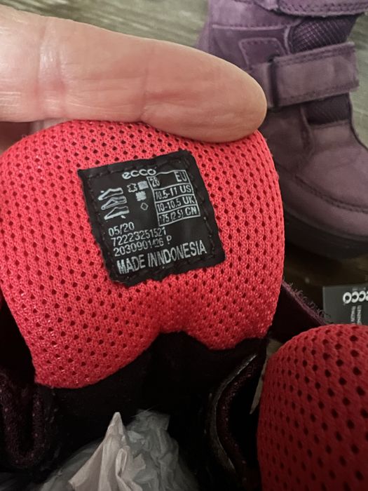 Теплые и непромокаемые ботиночки Ecco gore-tex 18 см