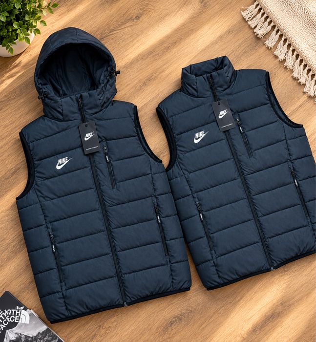 Жилетка Nike / жилет чорні і графіт / 48-56 розміри / капюшон знімаєть