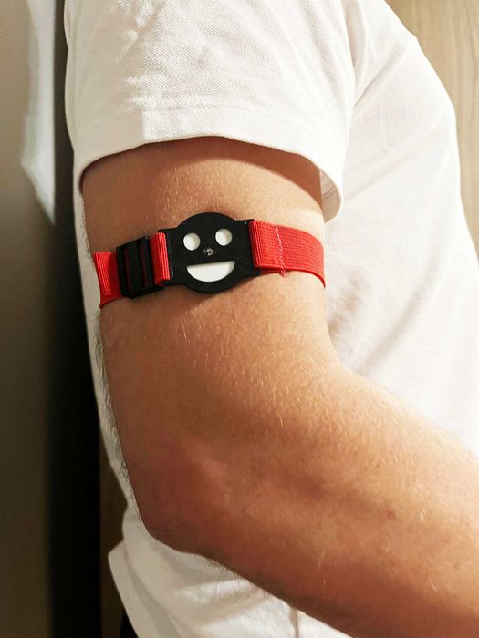 Opaska na sensor FreeStyle Libre 2 - Uśmiech - Czerwona -WYSYŁKA24