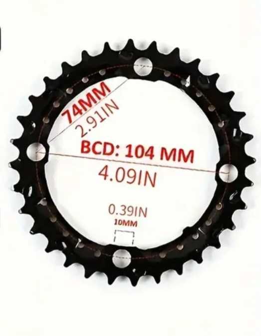 Zębatka zębatki tarcze blaty korby 22 32 44 nowe stalowe 104/64BCD