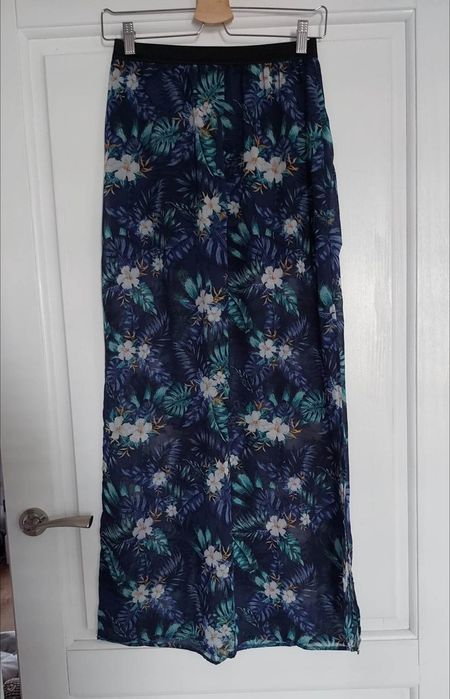 Spódnica maxi kwiaty XS