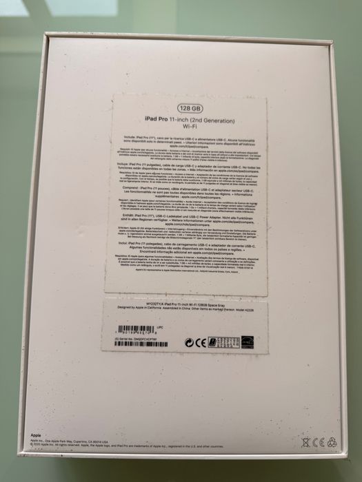 iPad Pro 11” (2ª geração) 128 GB Wi-Fi