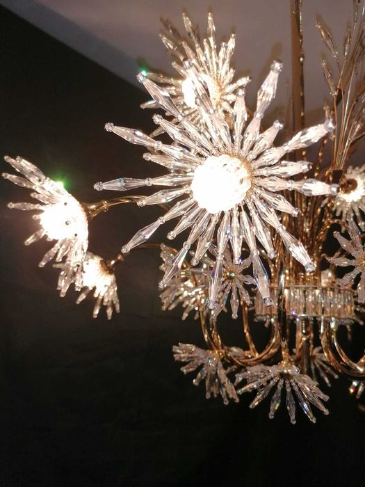 Designerski żyrandol włoski kryształy Swarovski