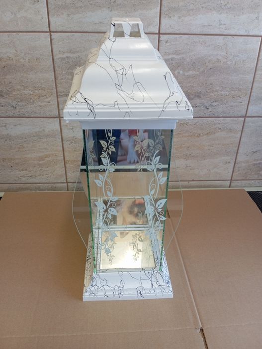 Znicz duży biały kapliczka