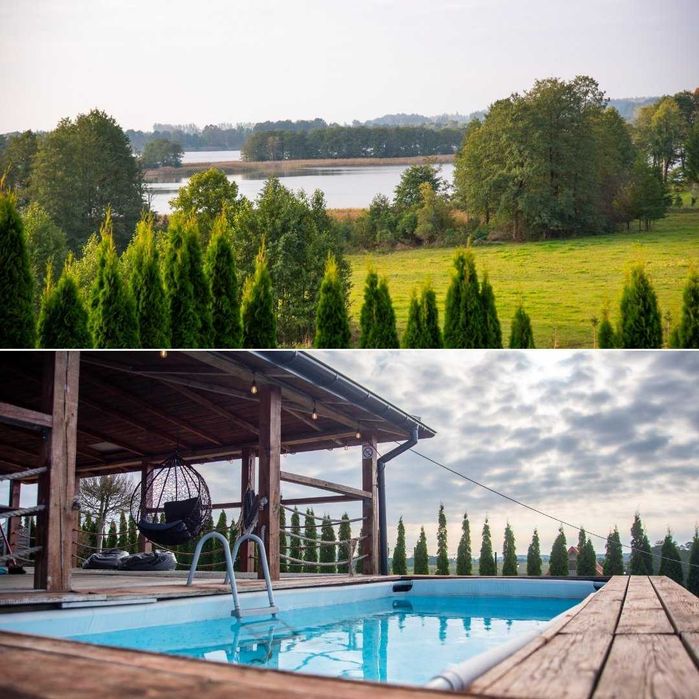 Domek z Basenem Mazury - dom do wynajęcia na wyłączność | jacuzzi i sauna w cenie | nad jeziorem | Wolny długi weekend 4-7.06