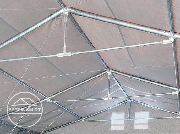 8x10m Namiot magazynowy, przemysłowy, 3,6 m wysokość ścian, PVC szary