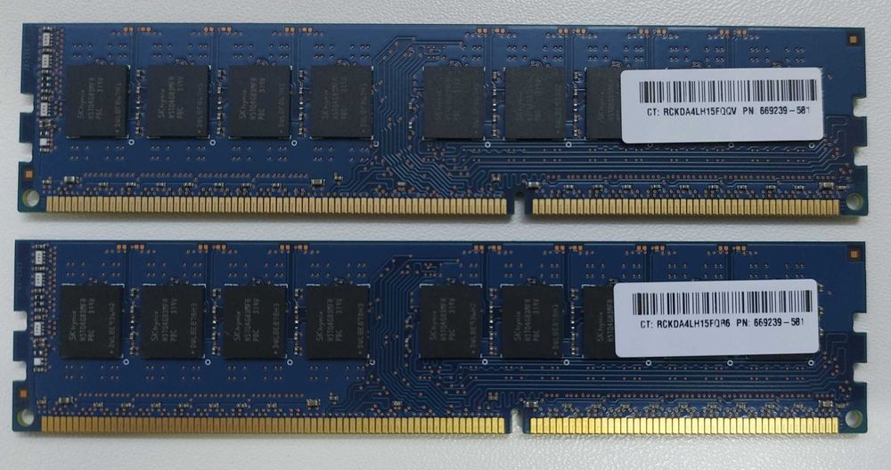 2 kości - DDR3 HYNIX 8GB 2Rx8 PC3L-12800E