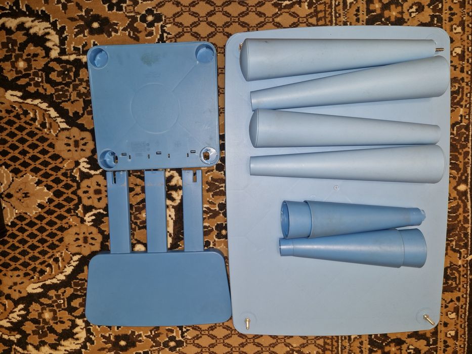 Комплект стіл і стілець дитячий синій Ikea mammut blue