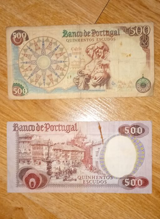 Notas antigas escudos