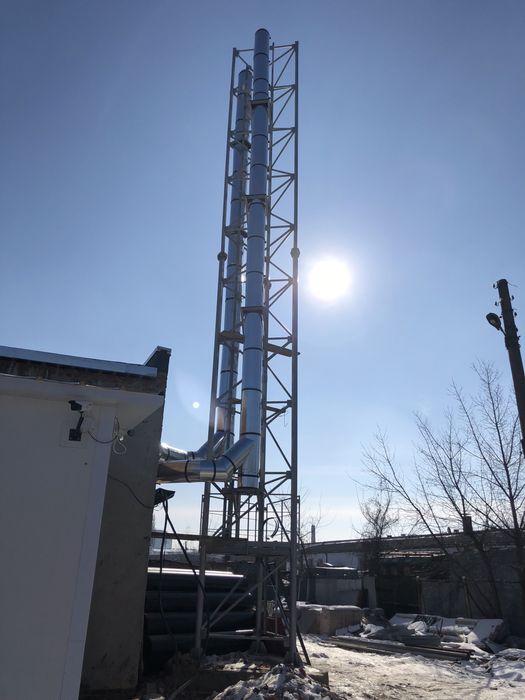 Монтаж дымохода любой сложности