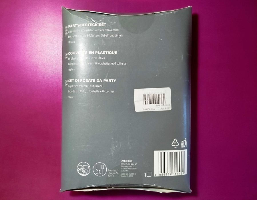 Набор столовых приборов для кемпинга