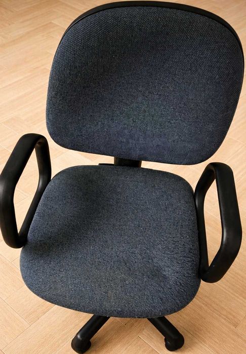 Fotel obrotowy biurowy krzeslo regulacja granatowy