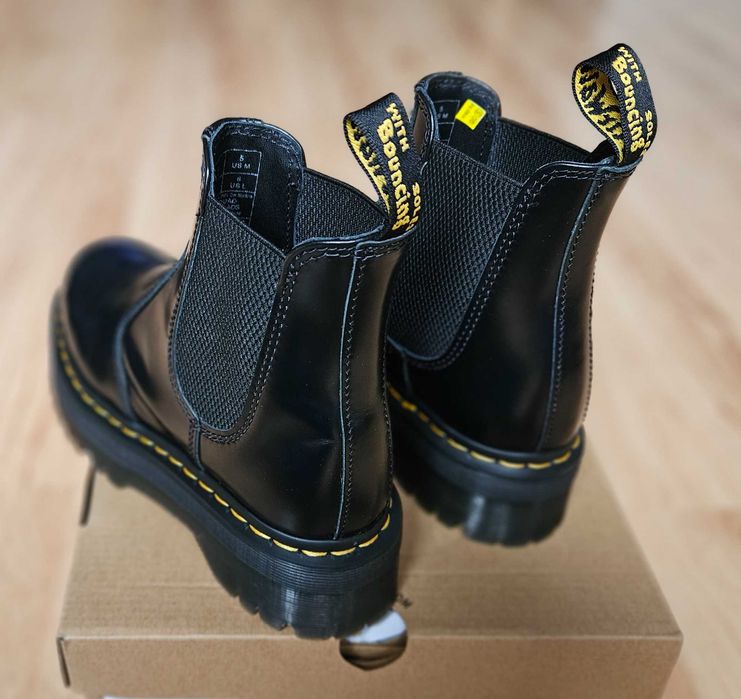 Dr. Martens sztyblety 2976 Quad Smooth Leather Platform Chelsea Boots