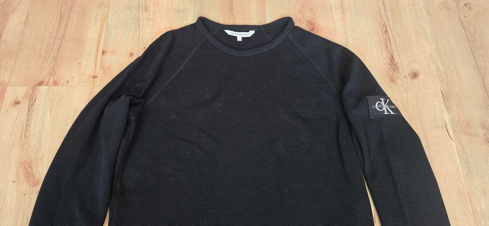Calvin Klein Jeans Sweter Bluza Czarna M Oryginał Logo