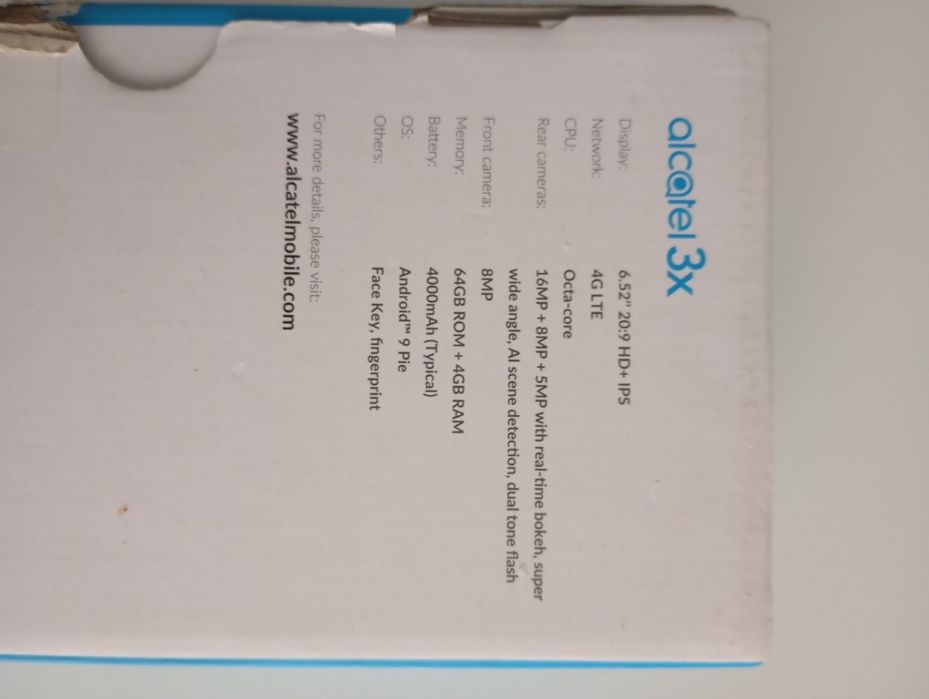 Telemóvel Alcatel 3X