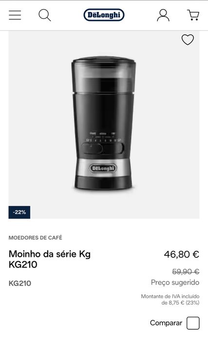 Moinho cafe DeLonghi