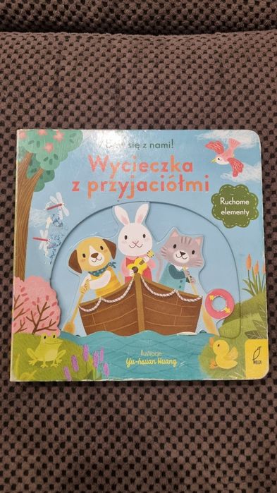 Książeczka dziecięca, ruchome elementy wycieczka z przyjaciółmi