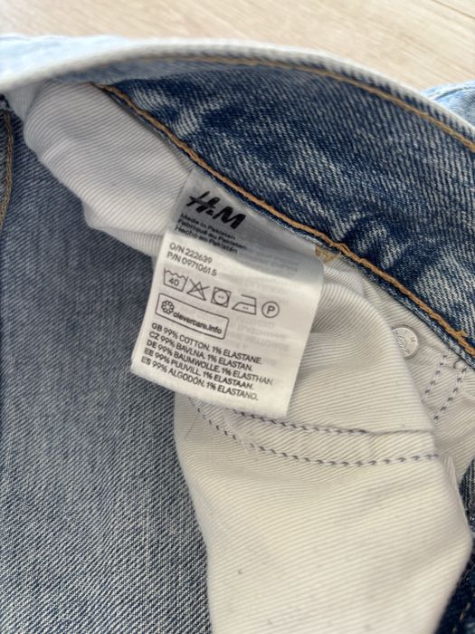 Spodnie slim fit jeansy męskie jasne 32/32